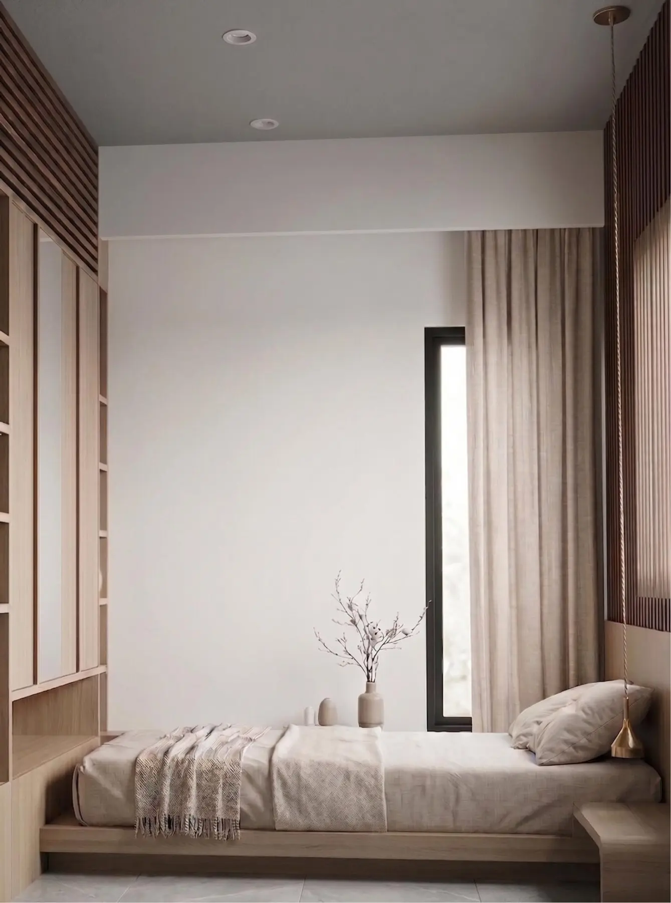 Desain interior kamar tidur oleh RHI Architect