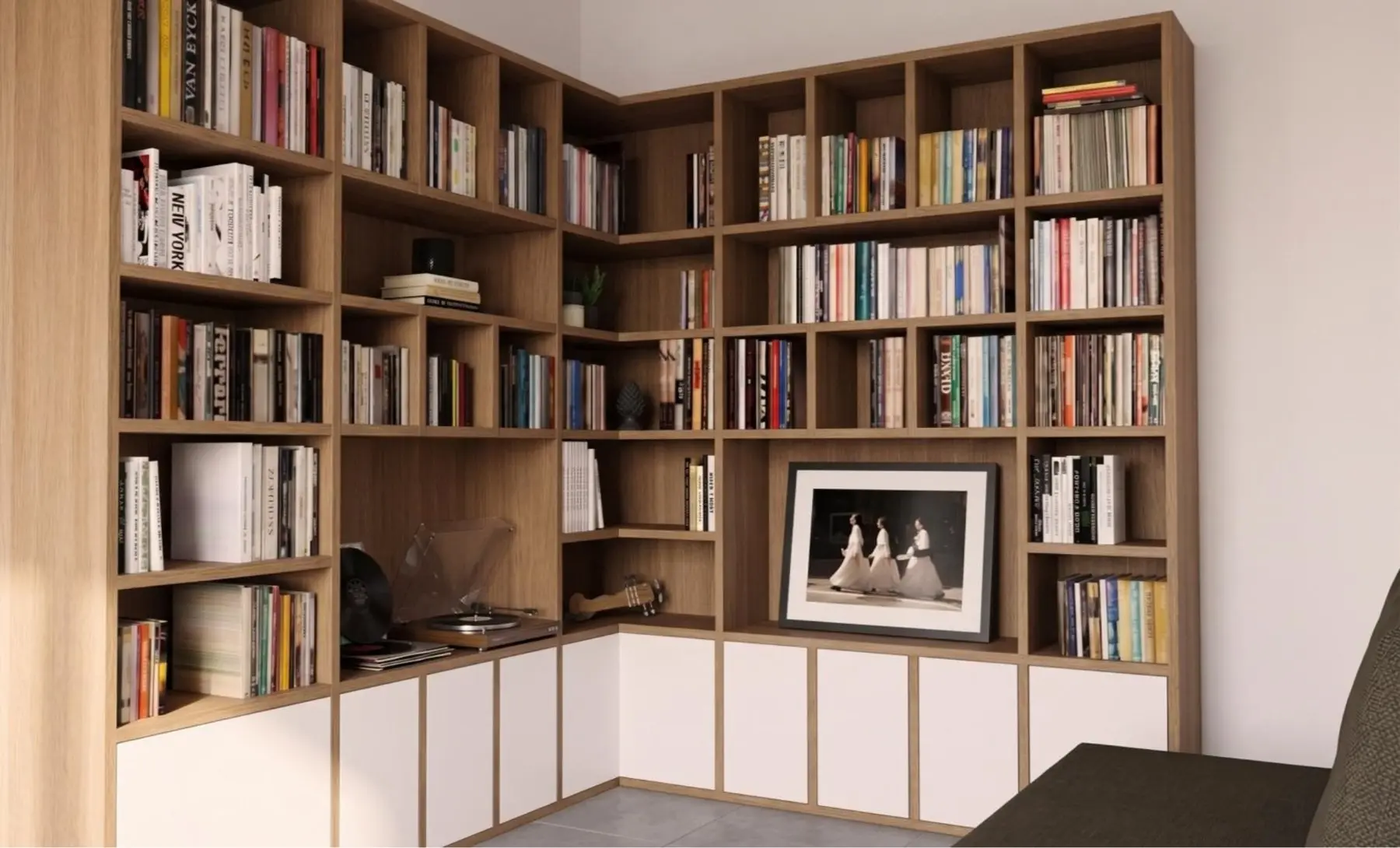 Desain interior ruang baca oleh RHI Architect