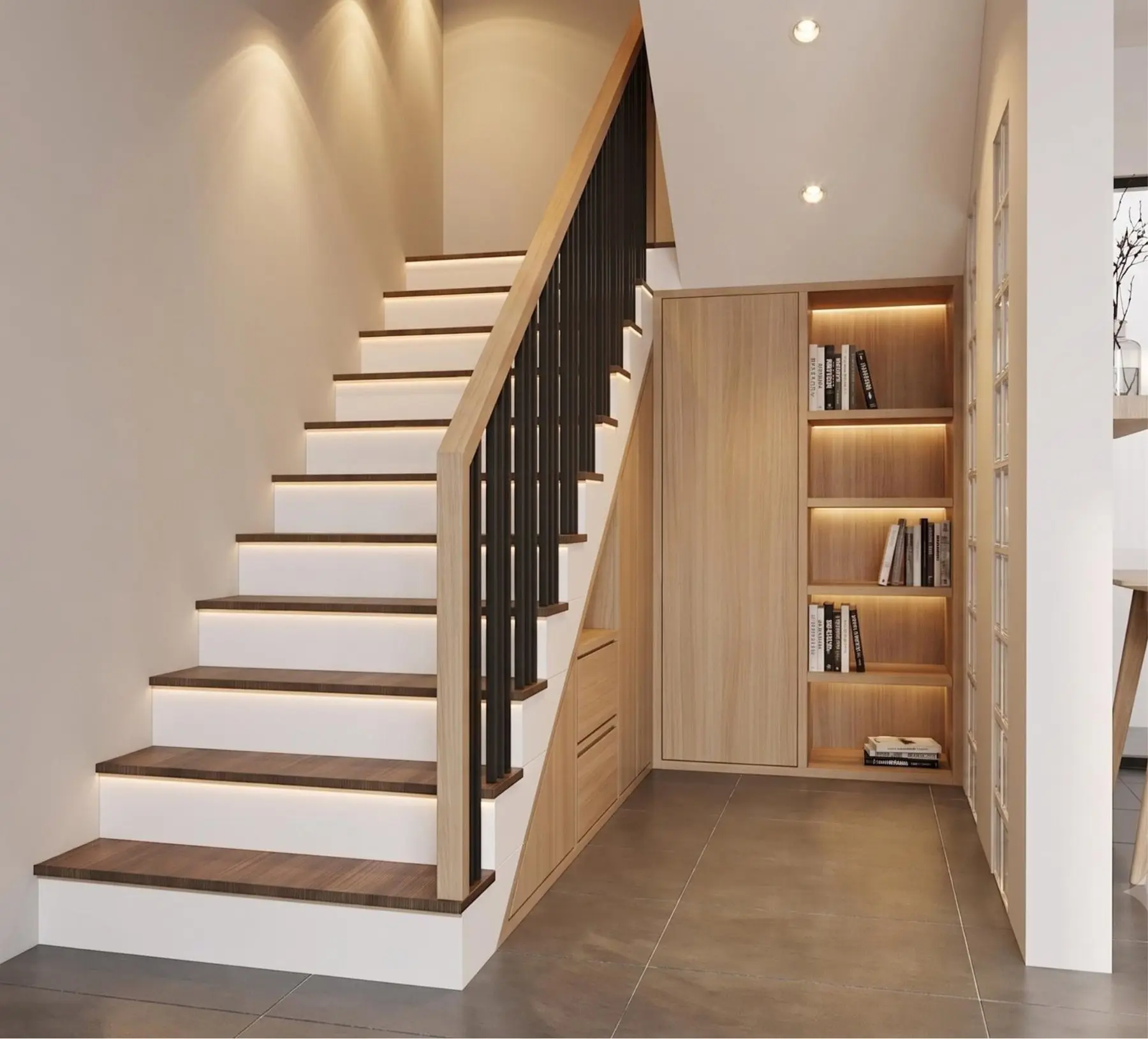 Desain interior tangga oleh RHI Architect
