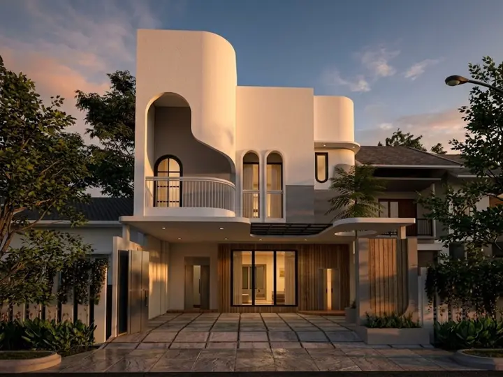 Render desain rumah oleh RHI Architect